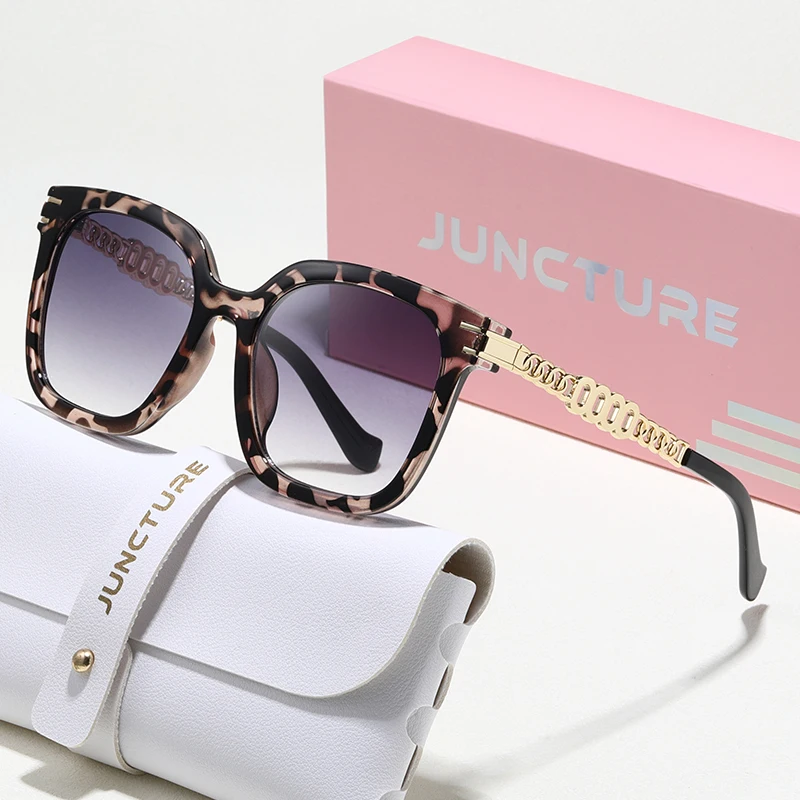 JUNCTURE Cat Eye Sonnenbrille Damen Mode Dress Up Sonnenbrille Großer Rahmen Farbverlauf Dame Party Urlaub Geschenke Sonnenbrille für Frauen – Detail 10