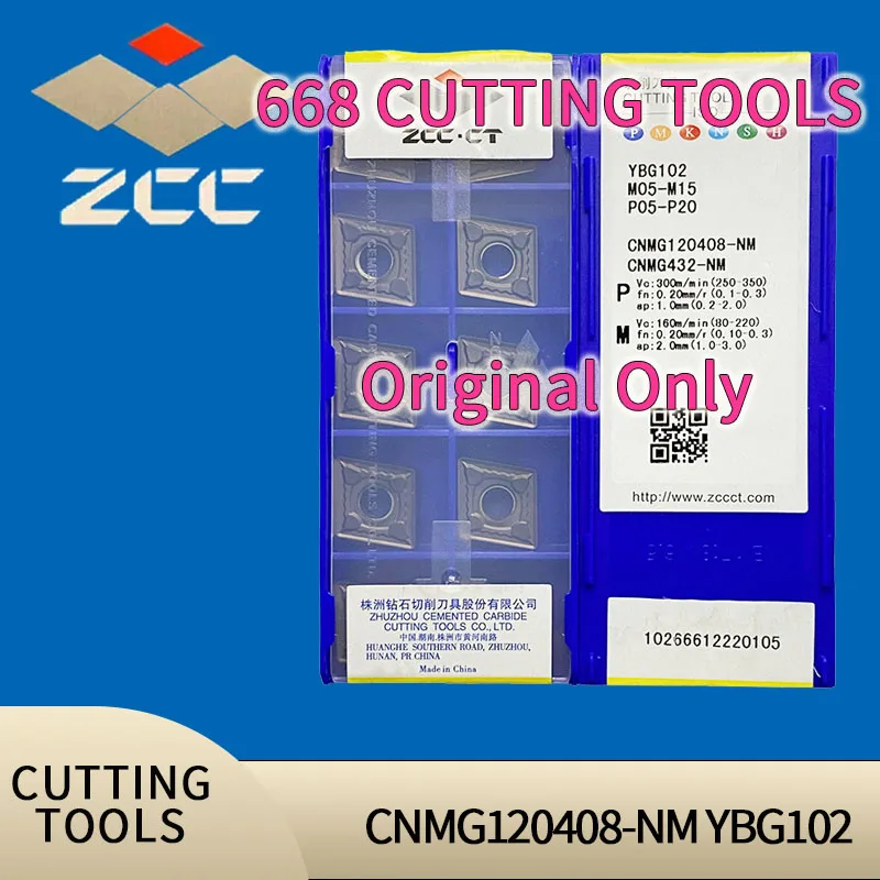 Zccct Cnc Inserts 10pcs/lot Cnmg120408 Nm Coated Cemented Carbide