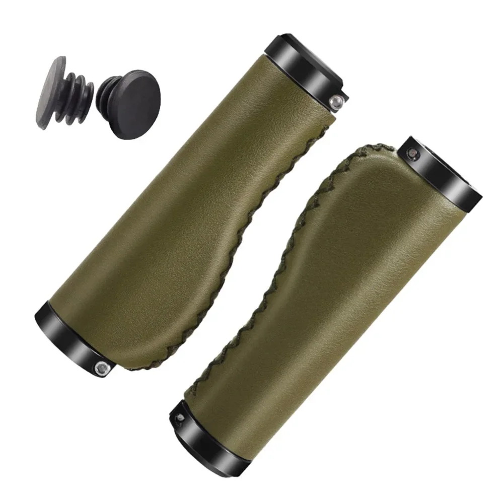 Bicycle Grips Handle Bar Grips Comfortable Grip Easy To Install Leather And Abs MTB Road Mountain Scooter Soft