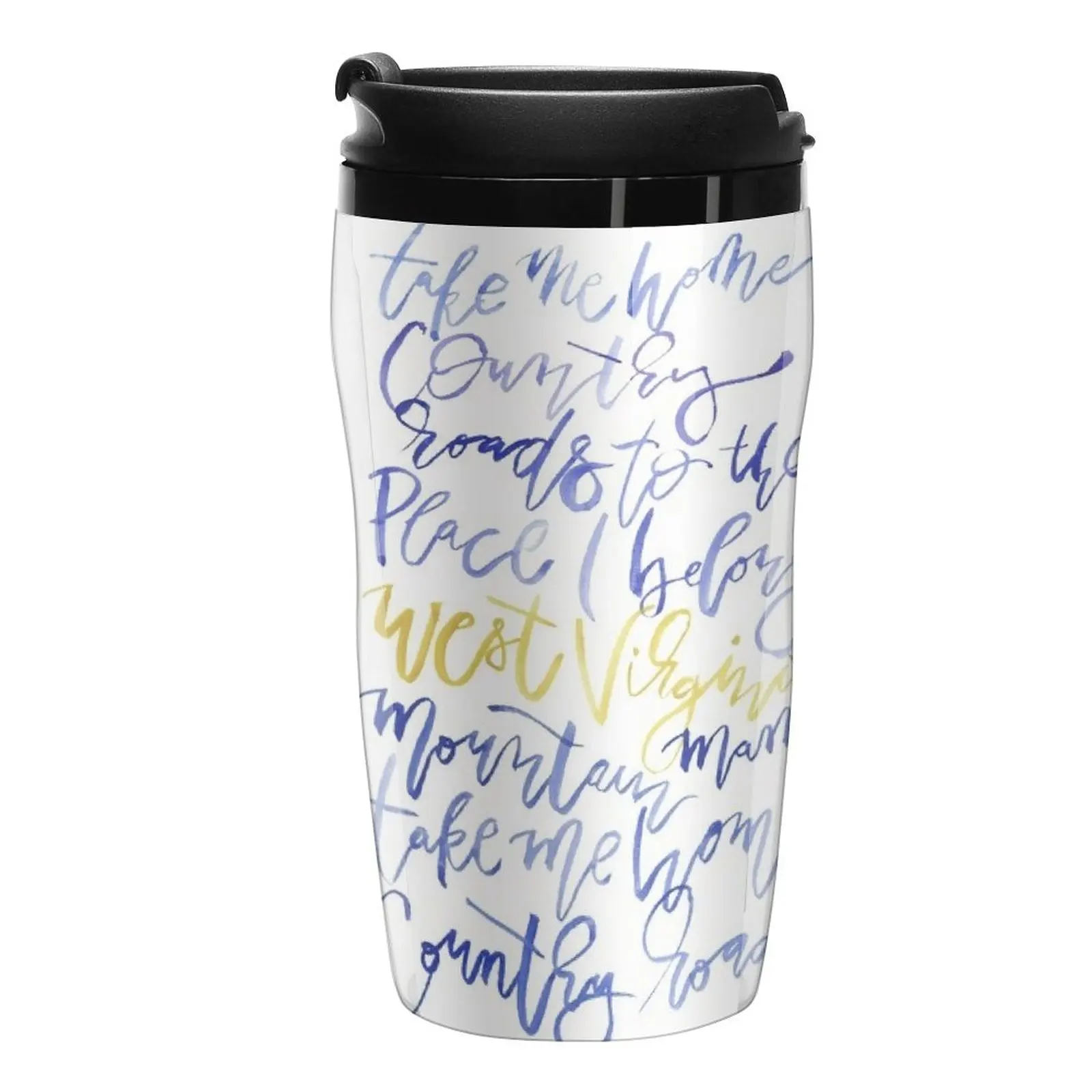 

Take Me Home Country Roads Watercolor Lyrics Travel Coffee Mug Insulated Cup For Coffee Nespresso Cup