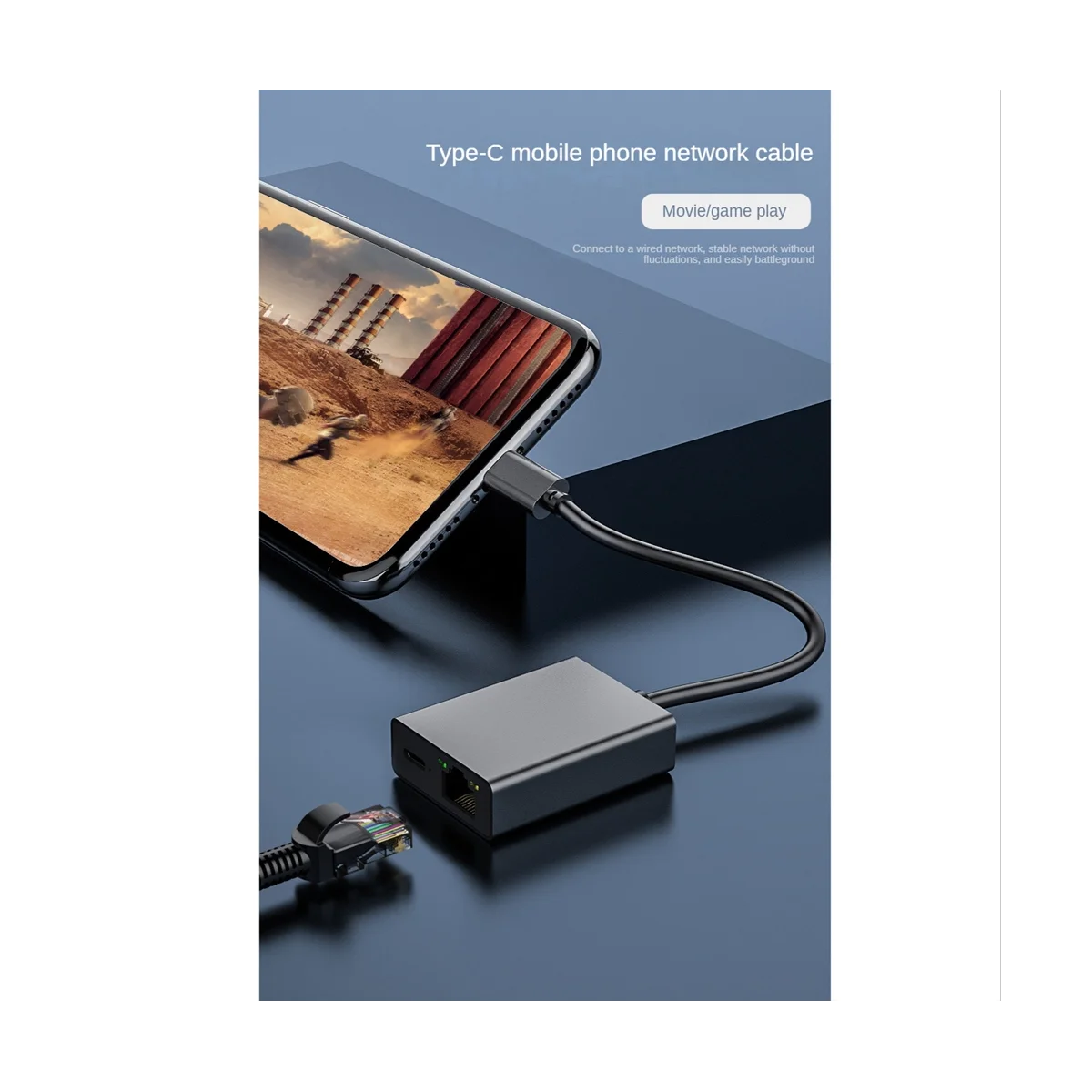 

USB-адаптер с портом Type-C на Ethernet, 4K
