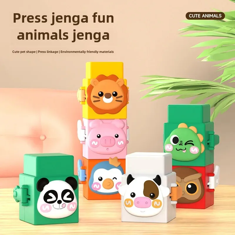 Fun Animal Stacking Toys For Kids Baby Early Education Press Assembly Preschool Learning Playthings Mainland China Origin