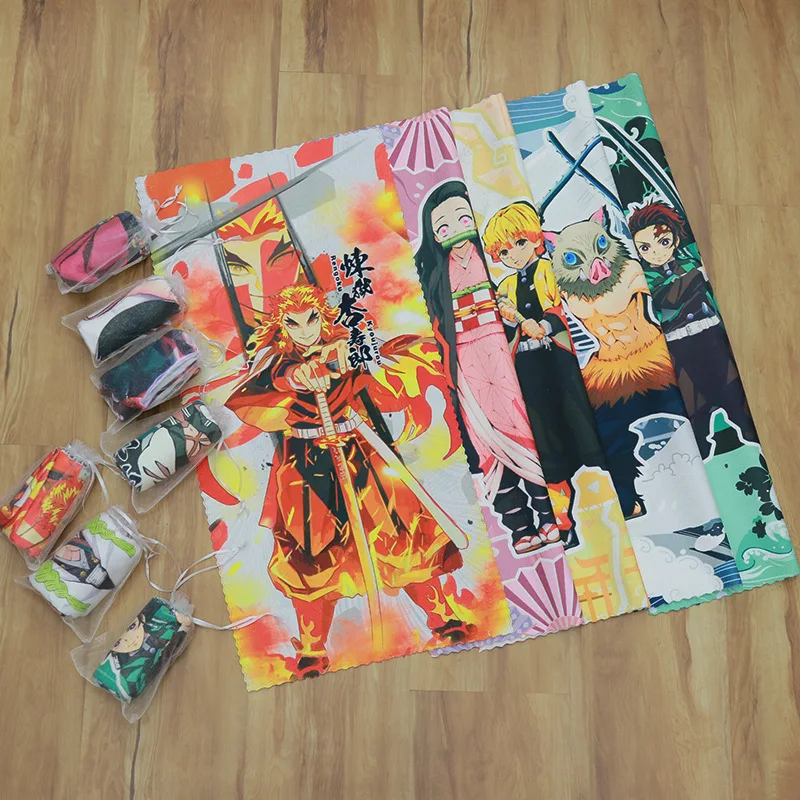 

Demon Slayer Towels Cosplay Anime Tanjiro Nezuko Cartoon Fignure Bath Towel 35*75 CM Fans Gifts