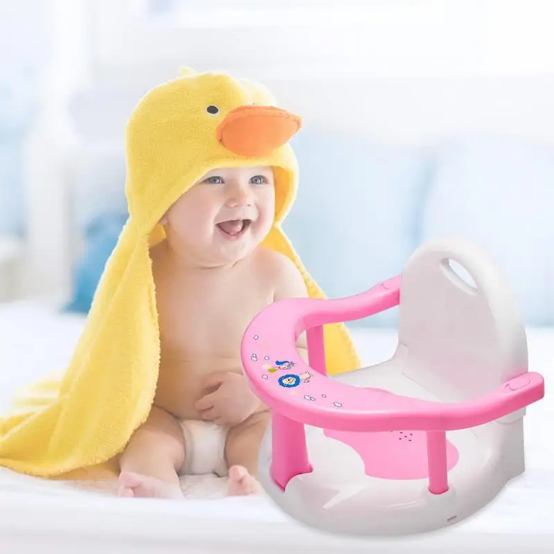 Baby Bath Seat Soft Mat For Travel Home Living Room Foldable Suction Cups Wrap-around Chair