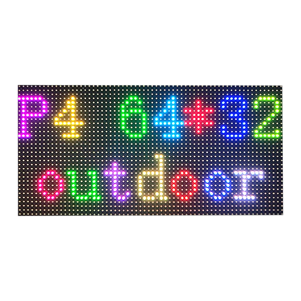 P4 야외 LED 디스플레이 스크린, RGB 풀 컬러 LED 방수 모듈, 디지털 LED SMD 보드, 64x32 픽셀, 256x128mm 매트릭스