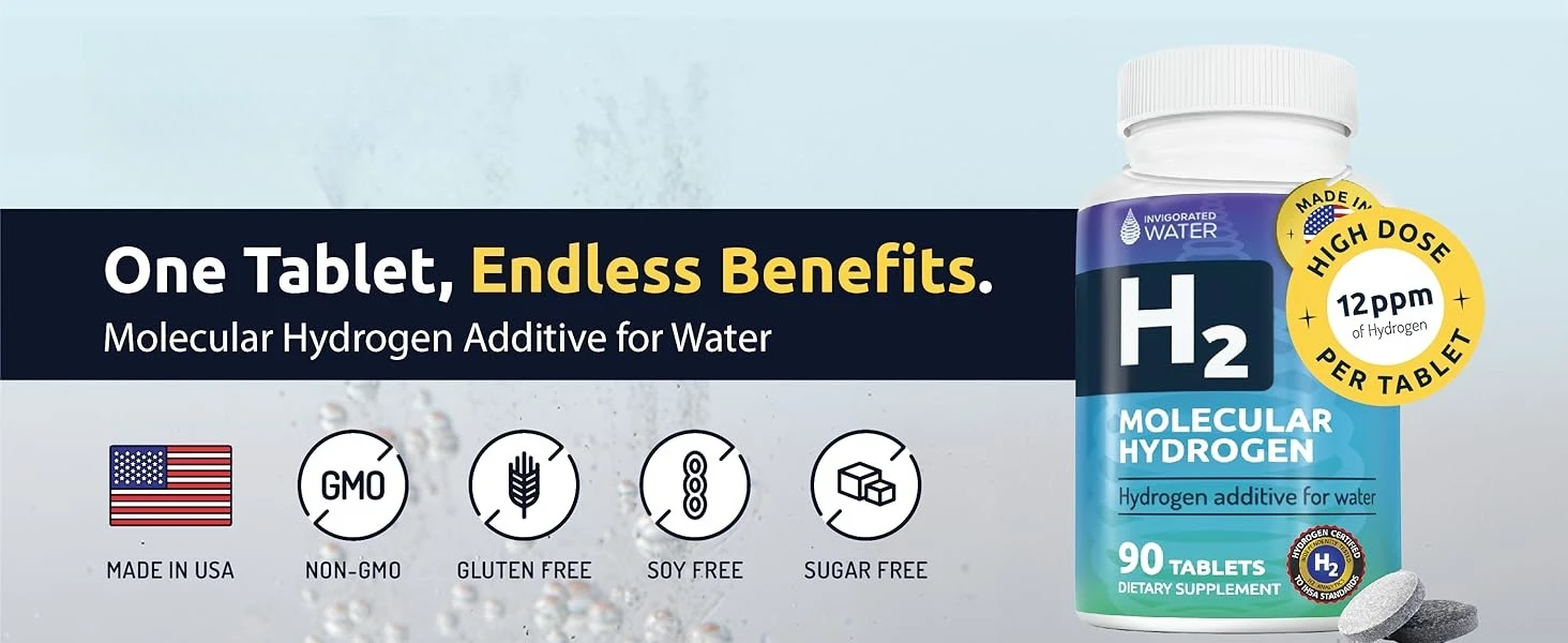 Pure Magnesium reacts with water to release molecular hydrogen gas, 12ppm High Concentration