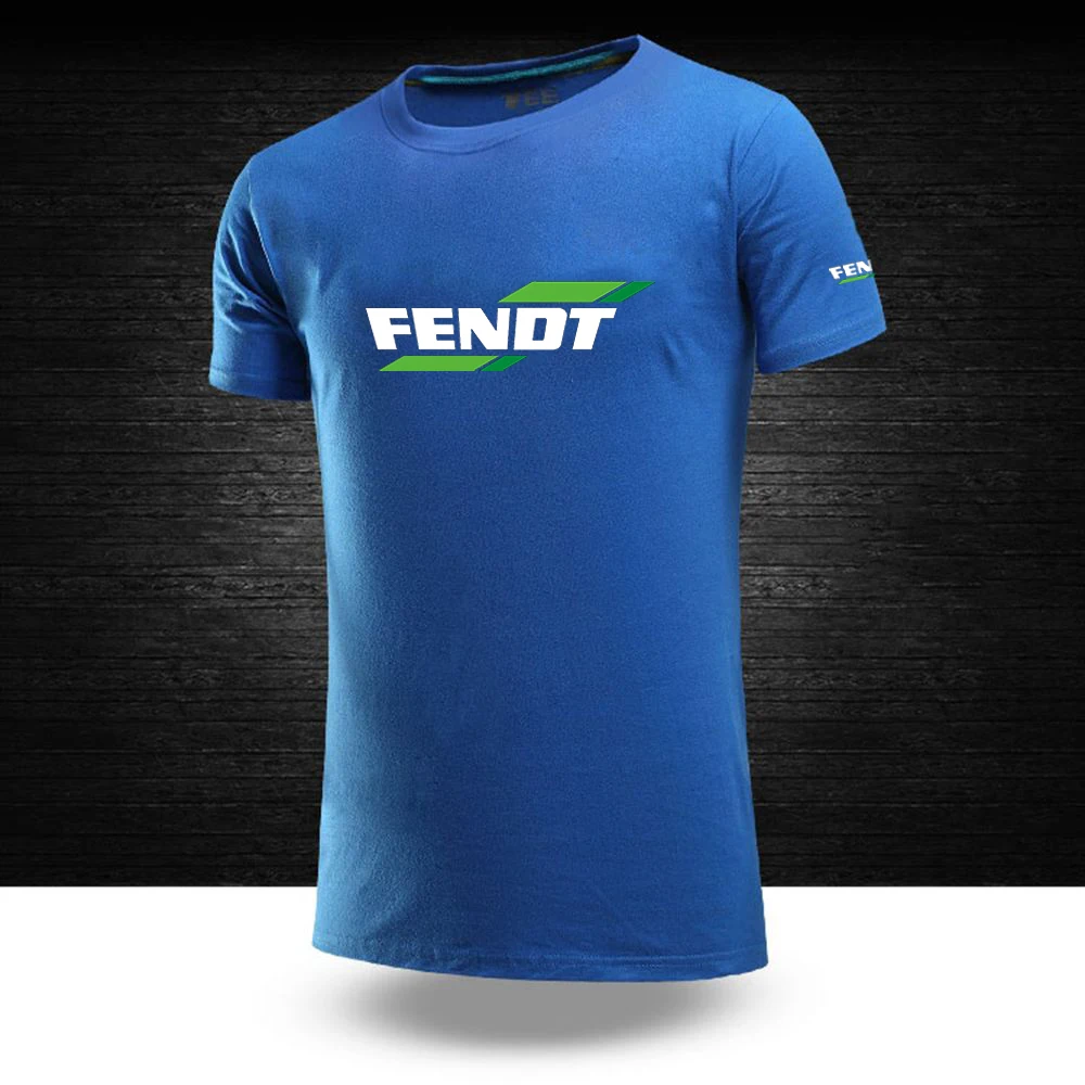 FENDT 2023 Men's Summer style Cotton T-shirt Male high-quality Leisure Fashionable popular Clothing Short Sleeve O-Neck tops