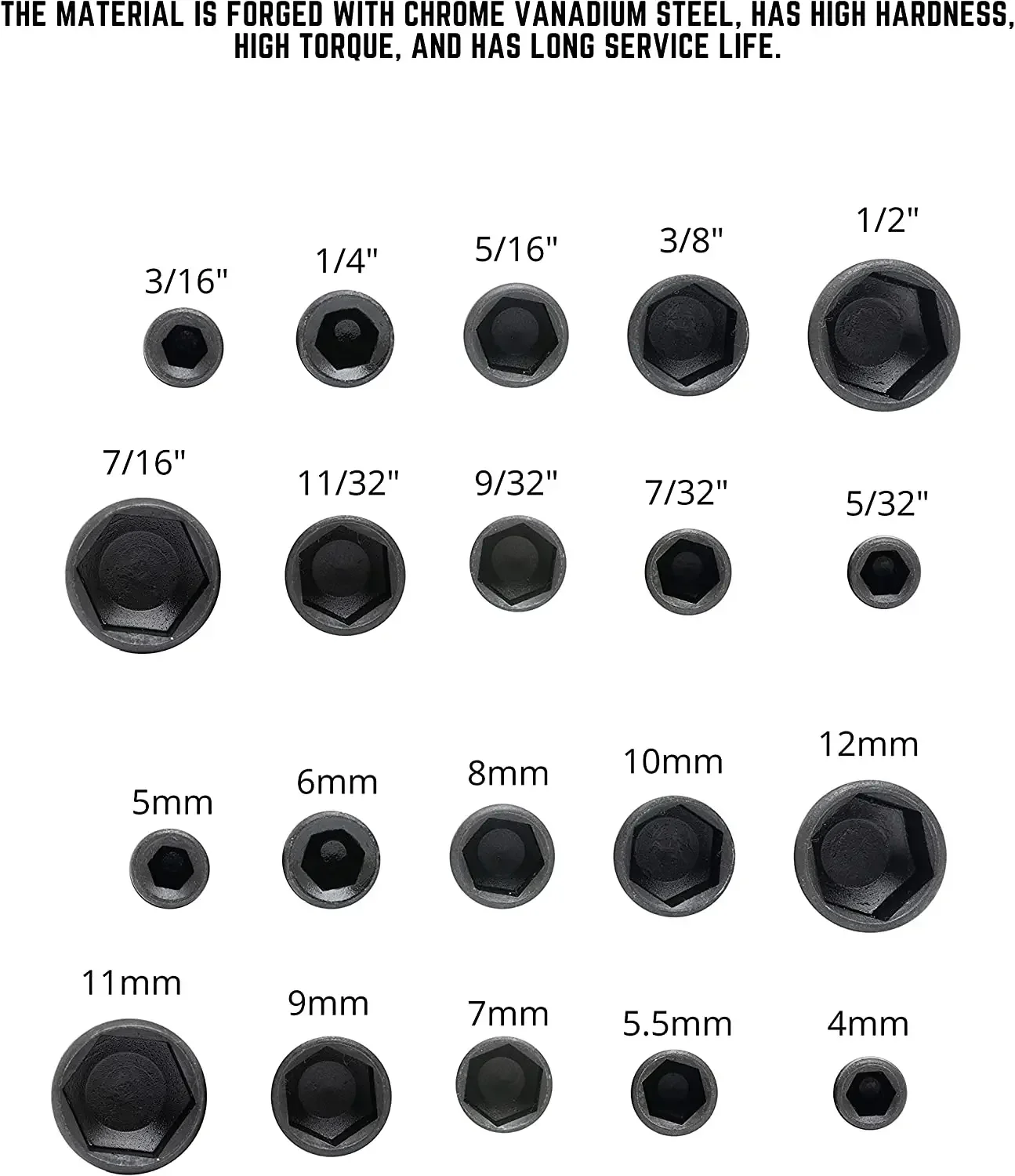Description Picture 6 of item14pcs Hex Sockets Sleeve Nozzles Nut Driver Set Screwdriver Set Schroevendraaier Set Bits Sets Tools Socket Wrenches