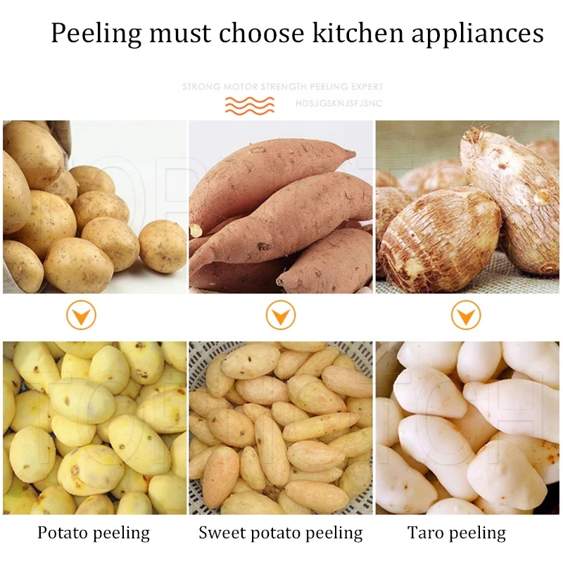 Commercial Electric Potato Peeler Machine Peeling Cleaning Industrial Washing Fruit Vegetable Cleaning 6