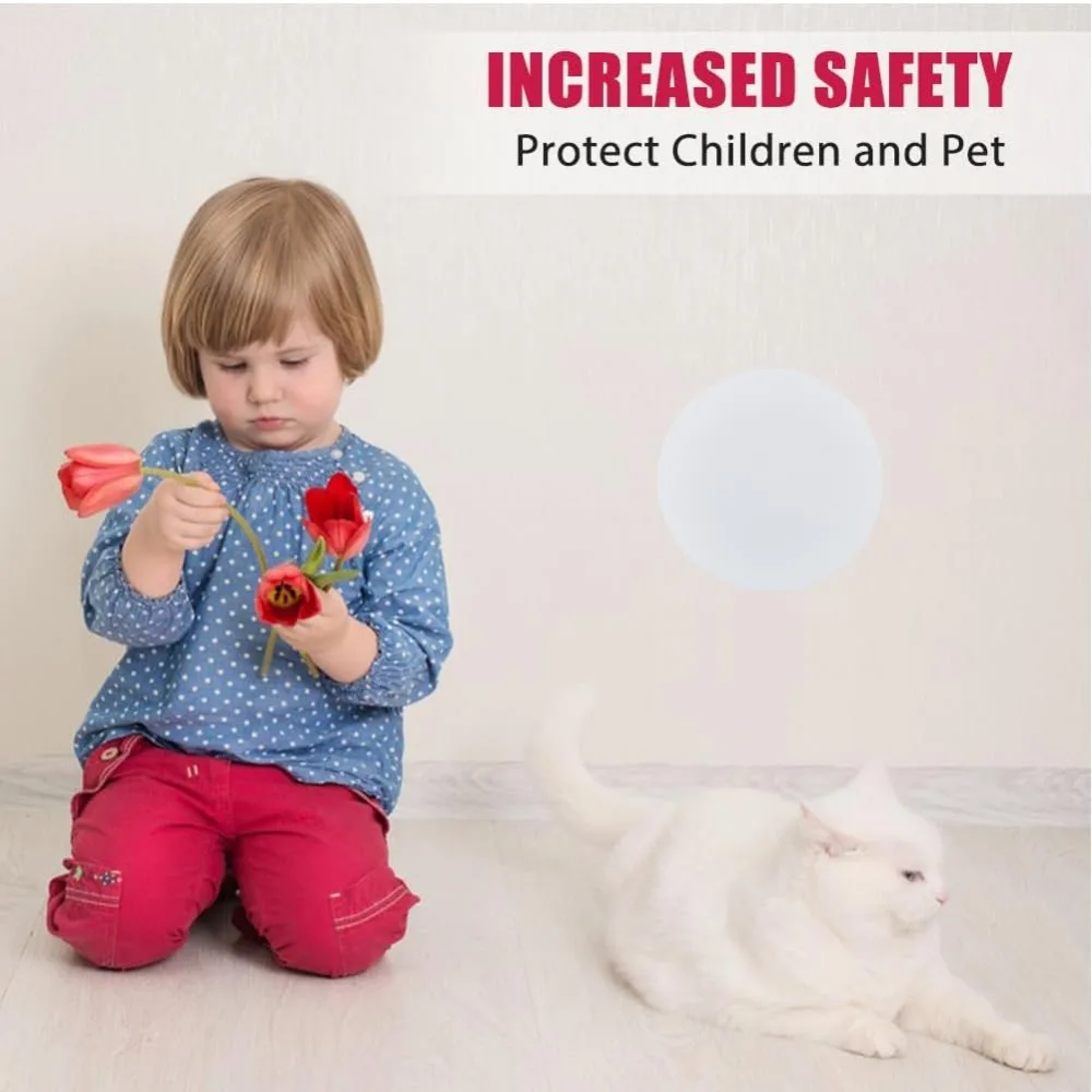 8-Pack PVC Wall Hole Cover Sheets with 60 Stickers - Dustproof and Durable