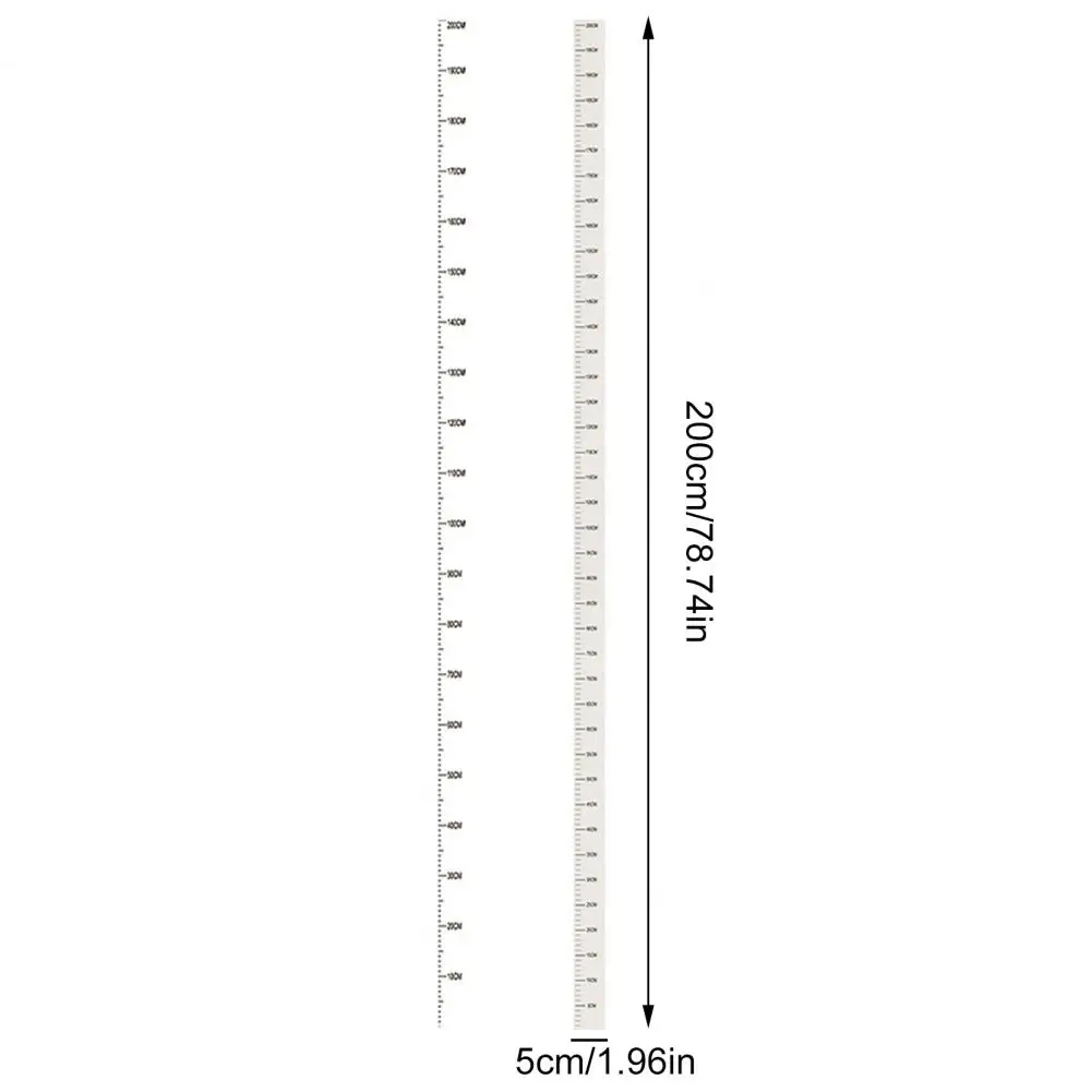 200cm Height Chart Wall Decal Kids Growth Tracking Sticker Self-Adhesive Kids Height Measuring Ruler Wall Sticker For Bedroom