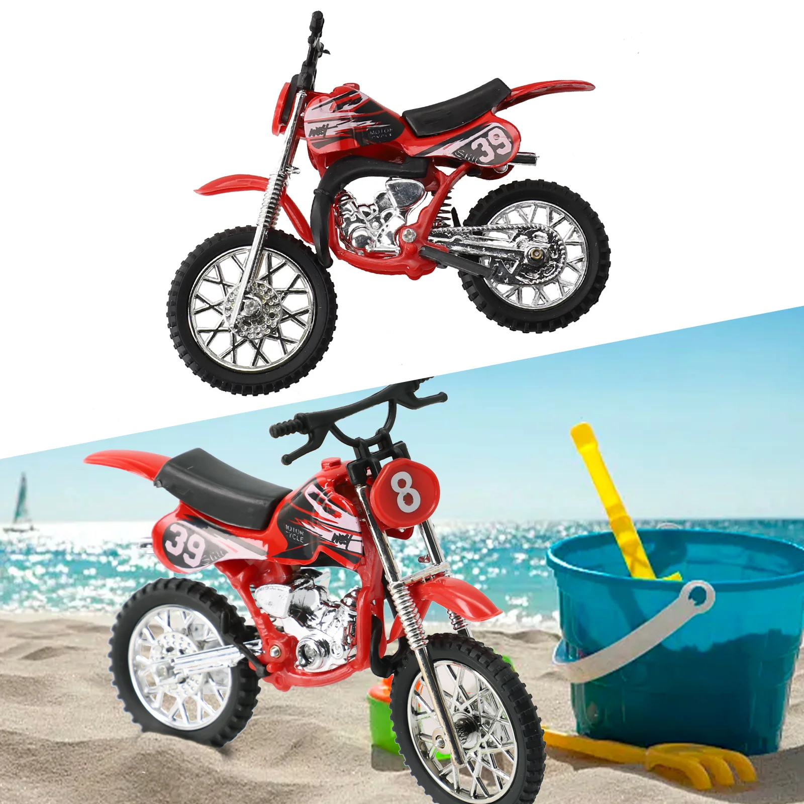 

Alloy Model Office Toy Home Sliding Cool Motocross DIRT Bike Craft Decoration Kid's Simulated Engineering Parts