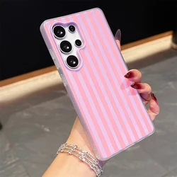 Minimalist Color Blocking Striped Phone Case - Galaxy S23 Ultra (ZDX - P4653)