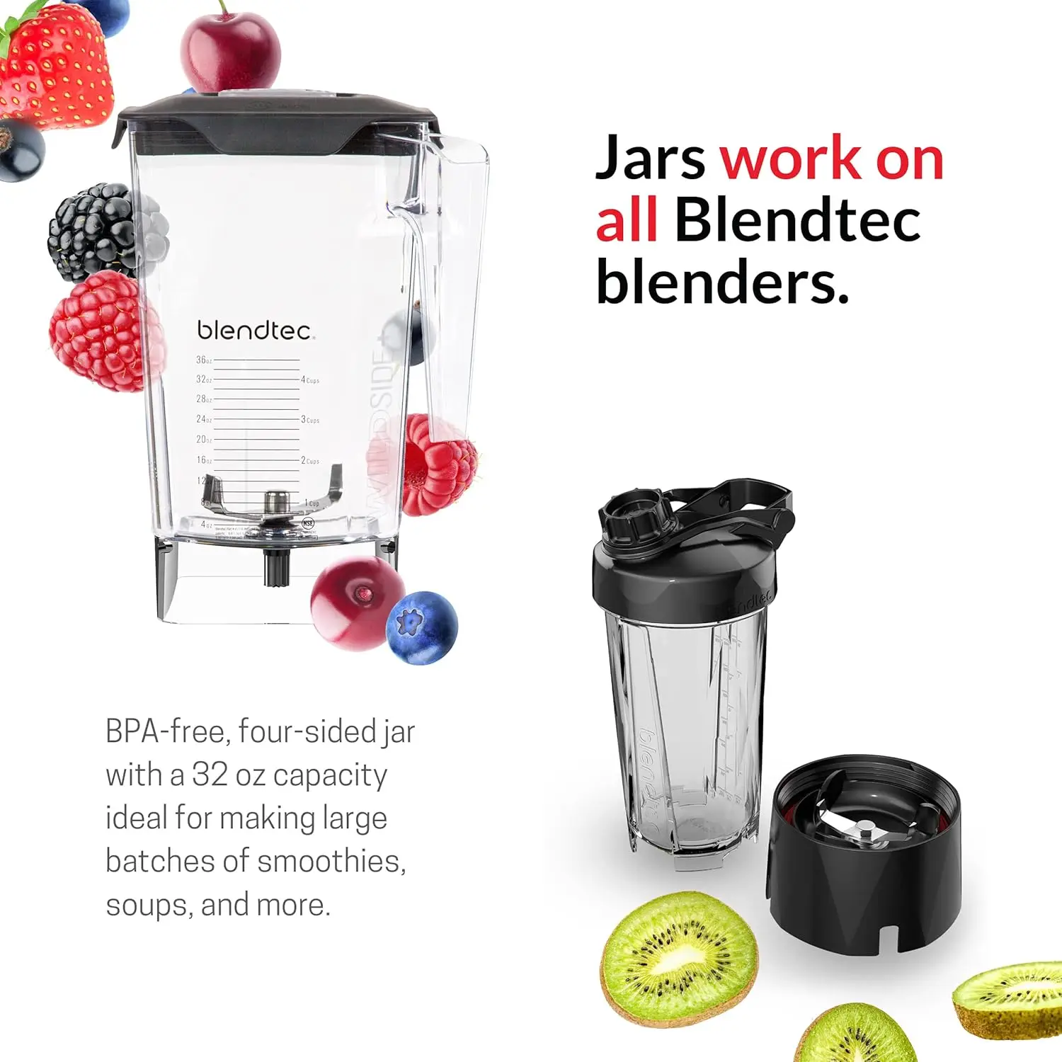 Total Classic Original Blender, 90 oz  + Jar, 24 oz Twister Jar, and  Spatula - Black 3