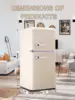 KRIB BLING 3.2 Cu.ft Compact Refrigerator, Mini Fridge with Freezer, Retro Design Small Drink Chiller for Home, Office 5