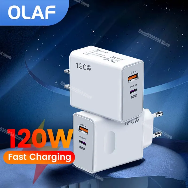 

120W Fast Charger USB Type C Charger Adapter For iPhone 15 14 13 Samsung Xiaomi Quick Charge 3.0 Fast Charging 67W Wall Charger