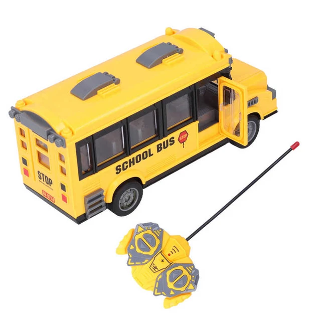 Ônibus Escolar Brinquedo Escala 1/30 Luzes do Corpo Frente para