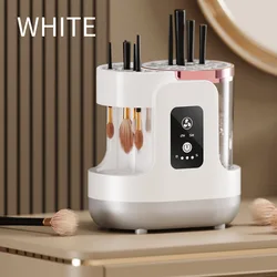 Electric Makeup Brush Cleaner and Quick - Drying Device - 3 - in - 1 USB - Powered Tool for Efficient Brush Maintenance (White)
