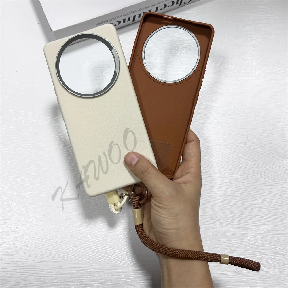 Leather Skin Case with Adjustable Hand Strap and Lanyard