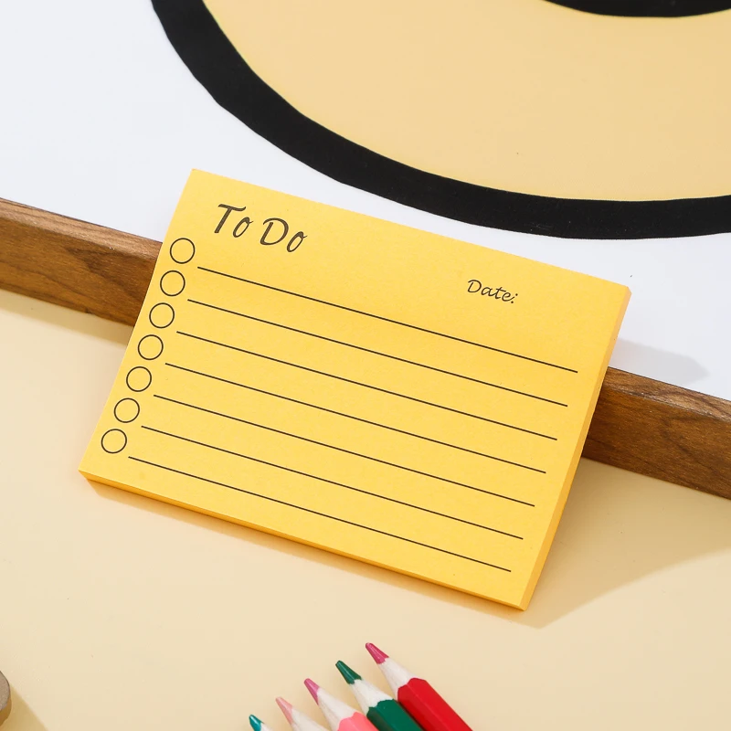 9 개/대 스티커 메모 할 일 목록 형광 종이 메시지 플래너 메모 패드 사무용품 학교 문구 도매