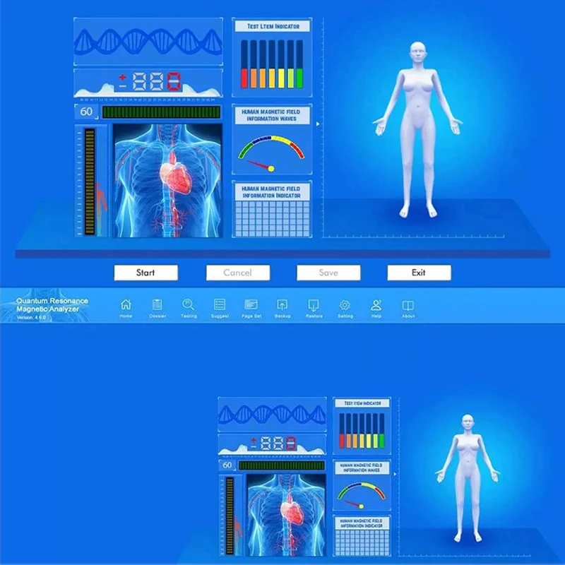 Health Analyzer Body Health Analyzer New Bioresonance Magnetic Quantum Analyzer Biofeedback Machine Professional Magnetic Resonance Body Analyzer Checking Set