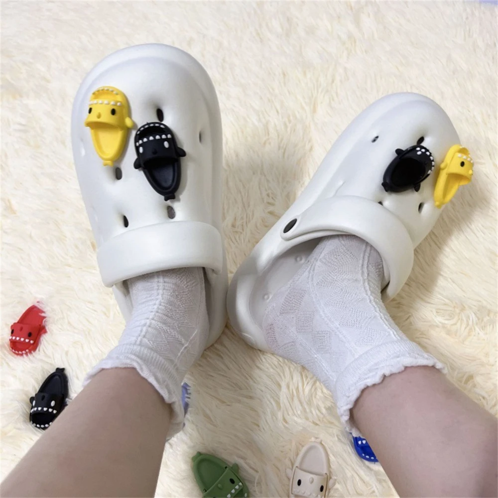 Mini Cartoon niedlichen Hai Charme Jungen und Mädchen Schuh zubehör DIY abnehmbare Baustein Sandalen Clogs Dekoration Party Geschenk – Detail 7