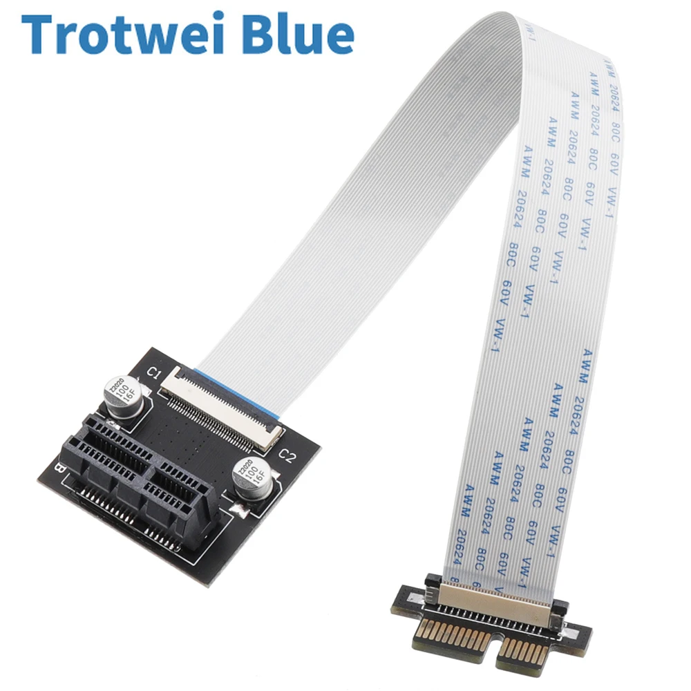 New-PCI-Express-3-0-x1-To-x1-Riser-Ribbon-Cable-Graphics-Card-PCIE-1x ...