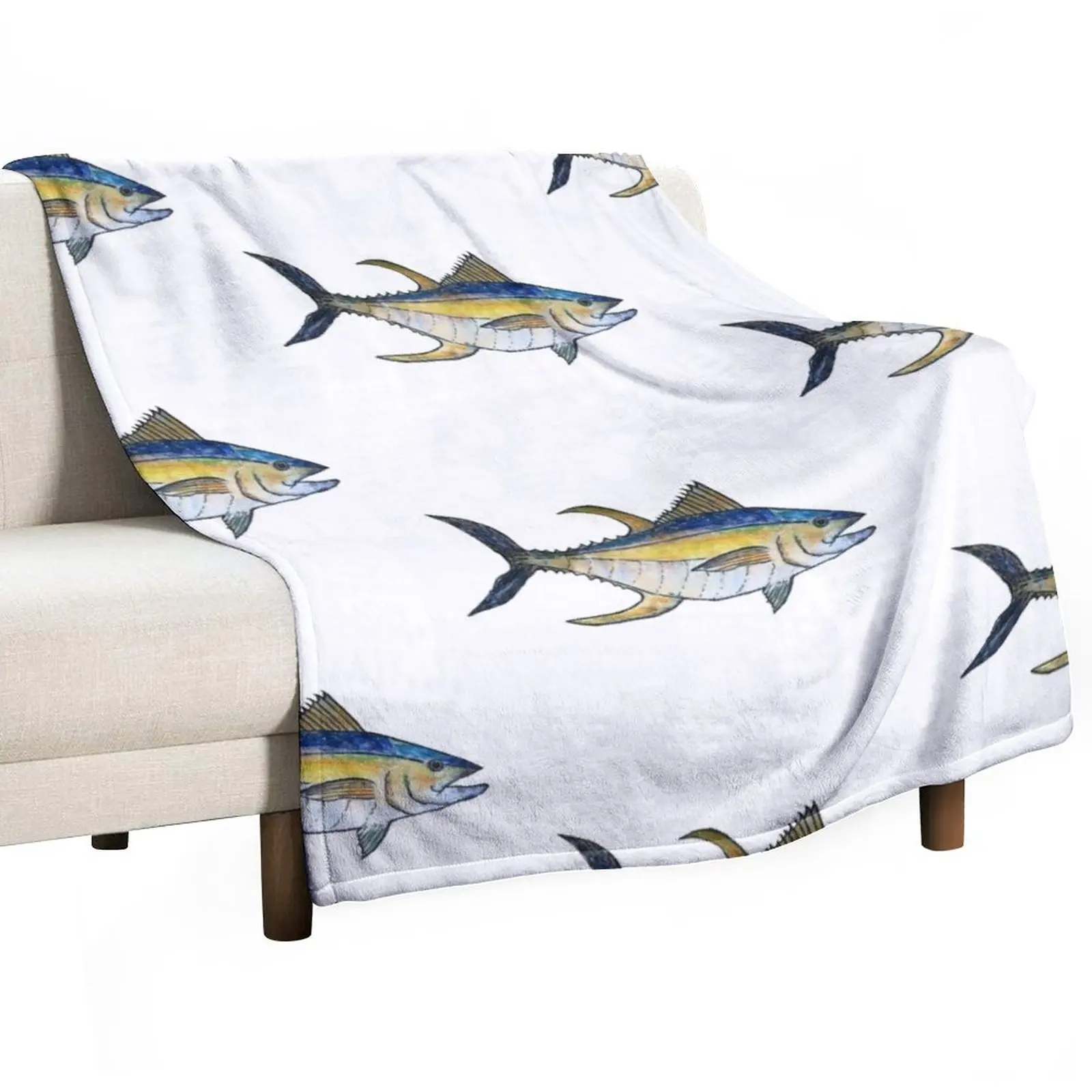 

Yellowfin Tuna Fish Throw Blanket Comforter Blanket Luxury Designer Blanket blankets and blankets