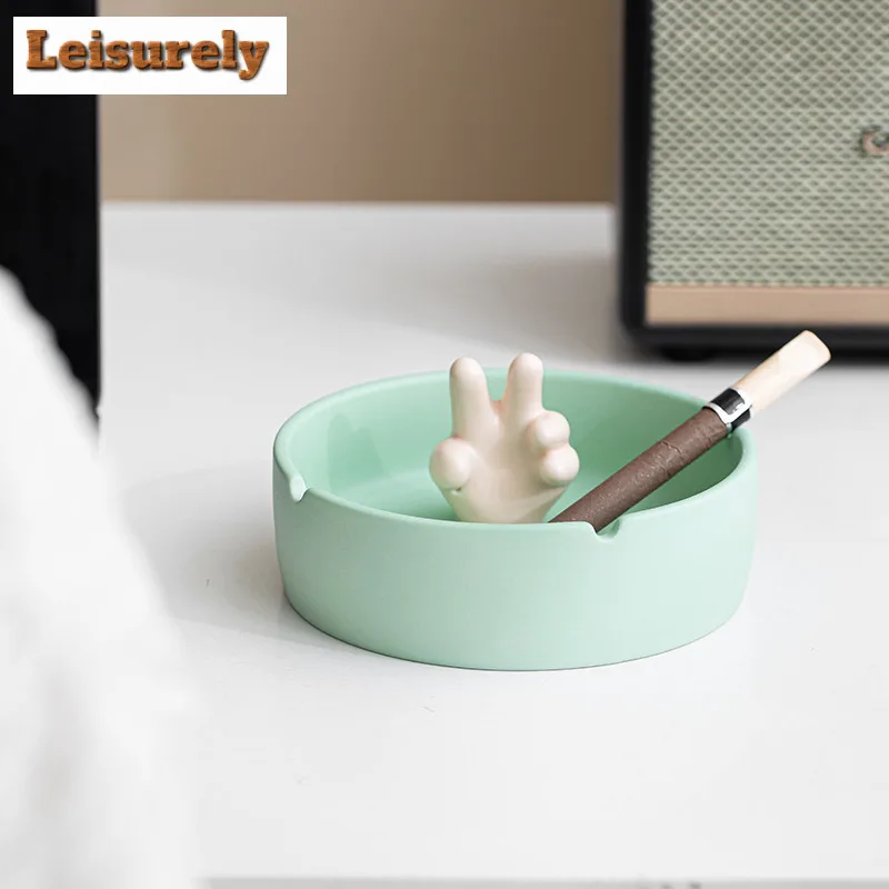 Creative Ashtray Retro Anti-odor And Anti-smoke Ashtray Tobacco Shop Ash Tray Weed Smoking Chinese Tea Set Decoration Supplies