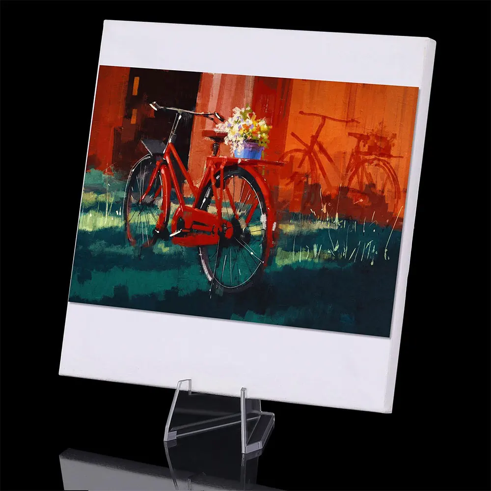 10Pcs Card Display Stand Sturdy Stable Premium Acrylic Sport Card Holder Versatile Use Clear Mini Easel Stand for Challenge Coin 4