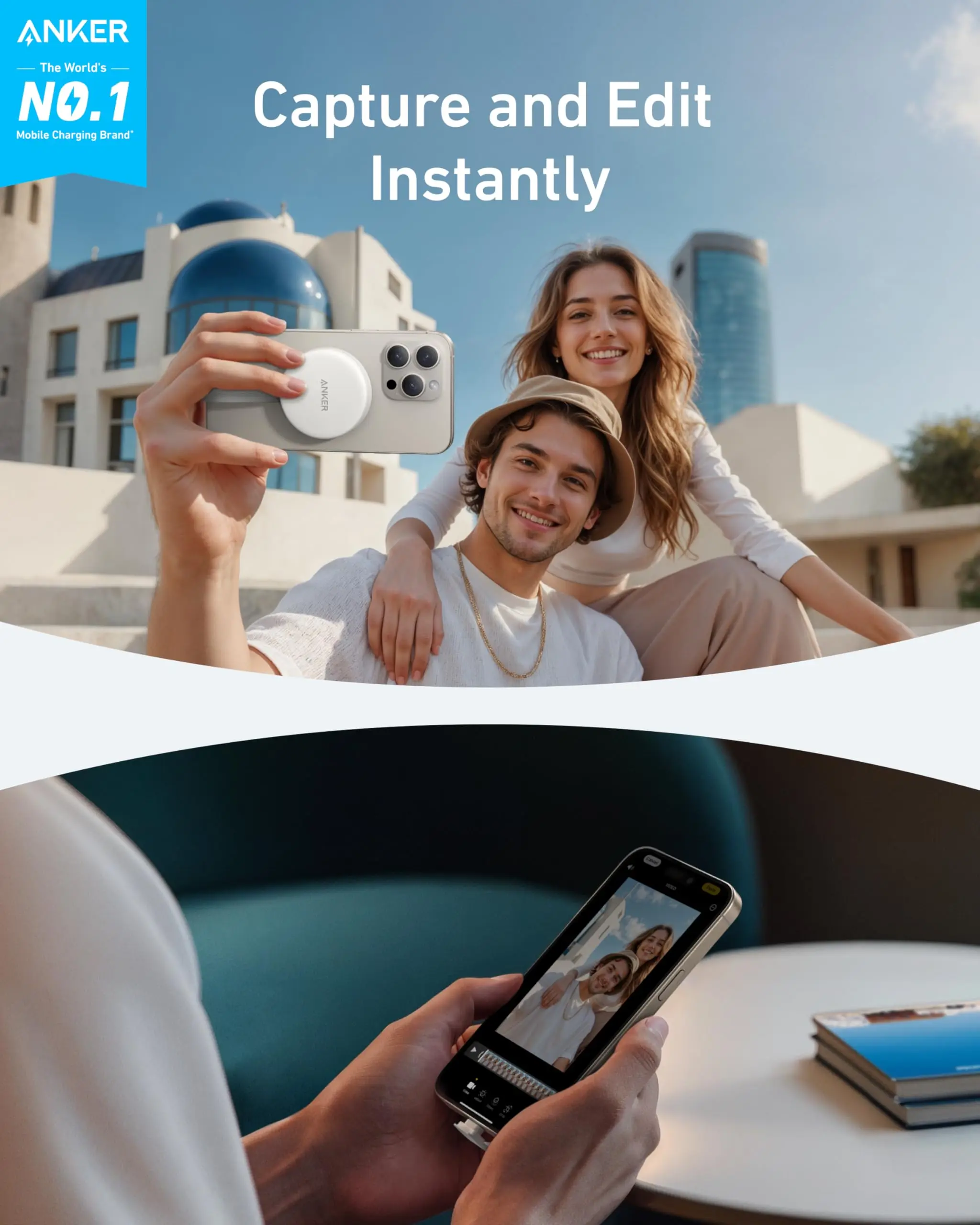 Anker MagGo SD Card Reader for iPhone 16/15 Serie Portable Card Readerfor SD&TF Card, 312MB/s Data Transfer for USB C Devices