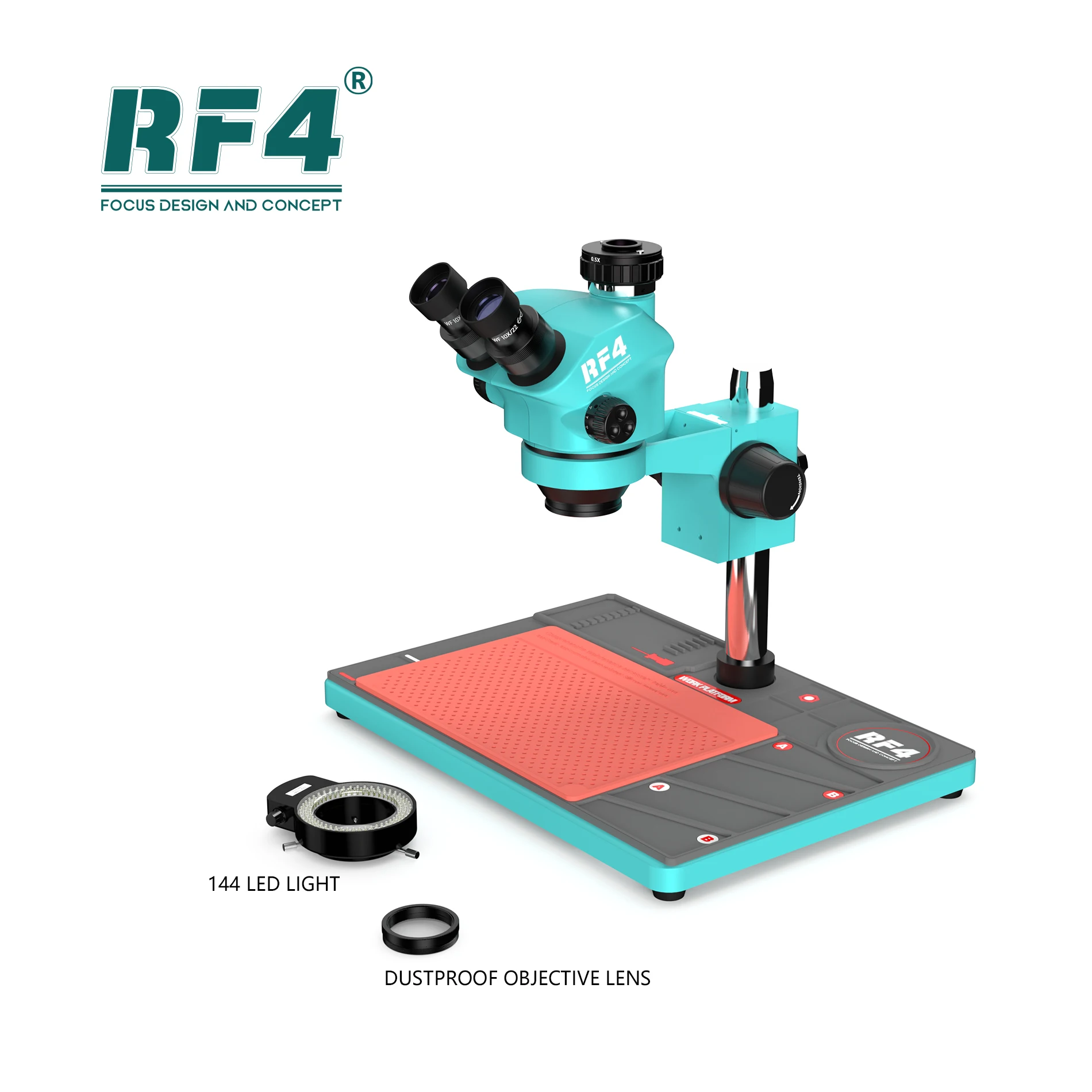 RF4 RF-MO3 Sliding Microscope Stand Base Aluminum Alloy Silicone Heat  Resistance Maintenance Mat Wholesale