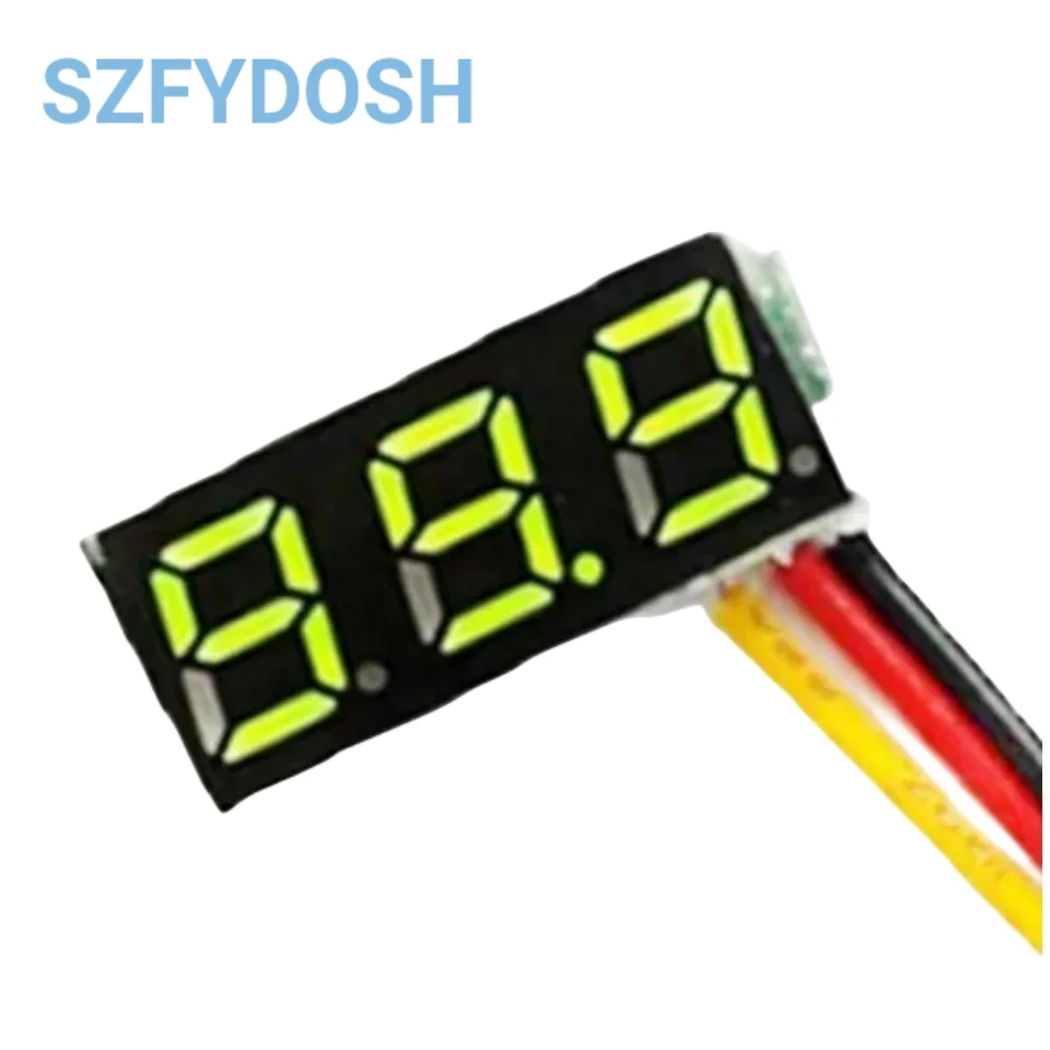 0.28 Inch 2.5V-40V Mini Digital Voltmeter Voltage Tester Meter Red/Blue/yellow/green LED Screen Electronic Parts Accessories 4