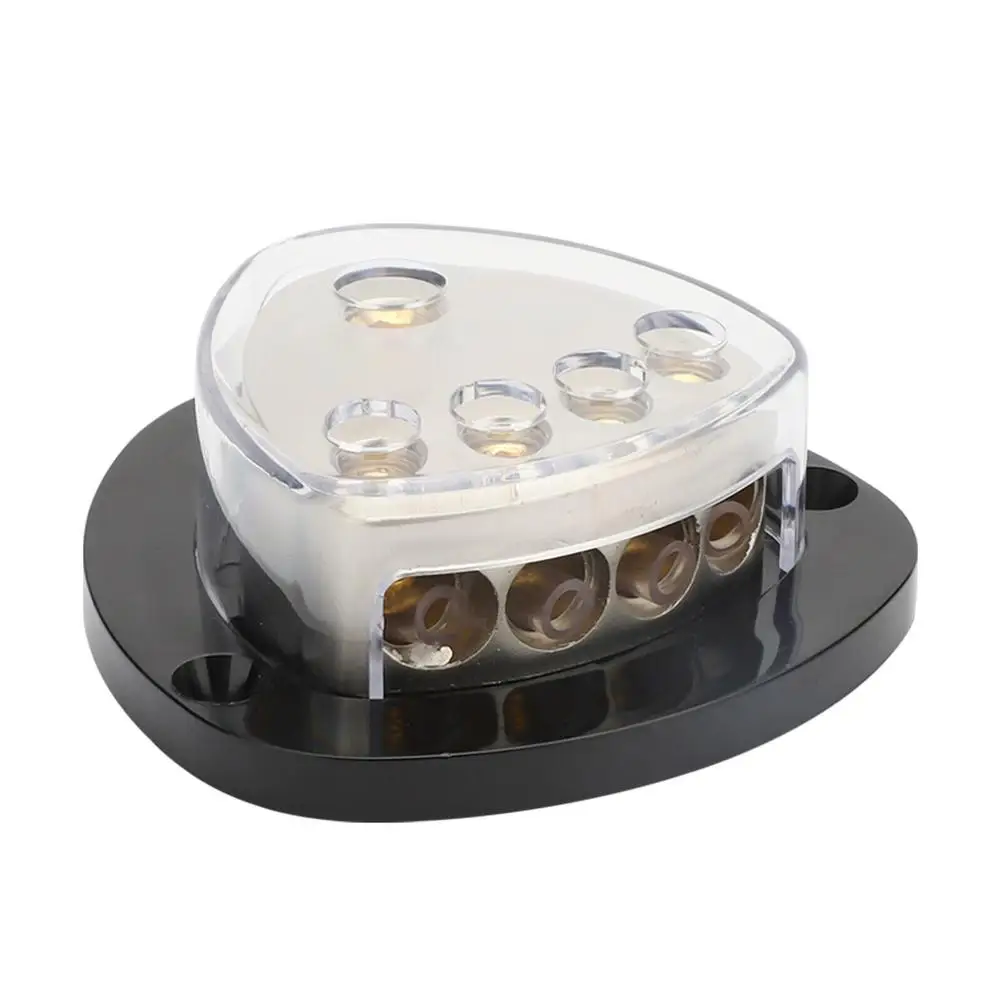 

4way Car Audio Power Ground Distribution Block 1/0 Gauge Input To 4 Gauge Output Audio Line Seat Splitter