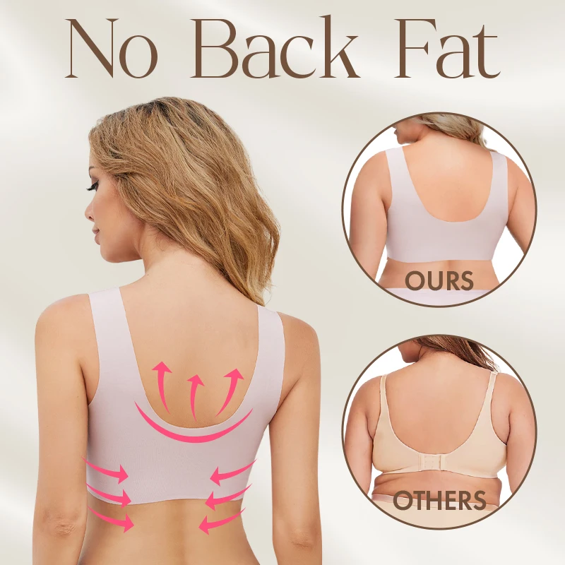 Fashion Deep Cup Bra Summer Seamless Sexy Push Up Wireless Bras Integrated Bra Womens Bralette Thin Underwear