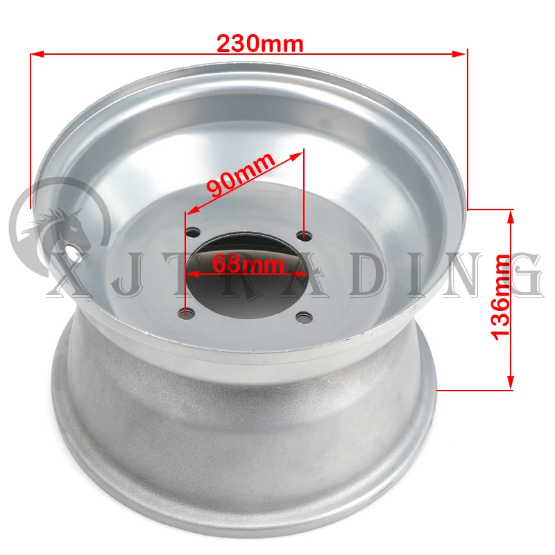 8 inch 3 hole/4 hole Front wheel hub rims Fit For China 110cc-250cc ATV UTV Buggy Go Kart Quad Bike 19x7-8" tire Accessories