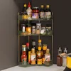 Makeup Storage Shelf Multi-function Bathroom Accessor Large Capacity 3-layer Lipstick Perfume Skincare Corner Rack 5