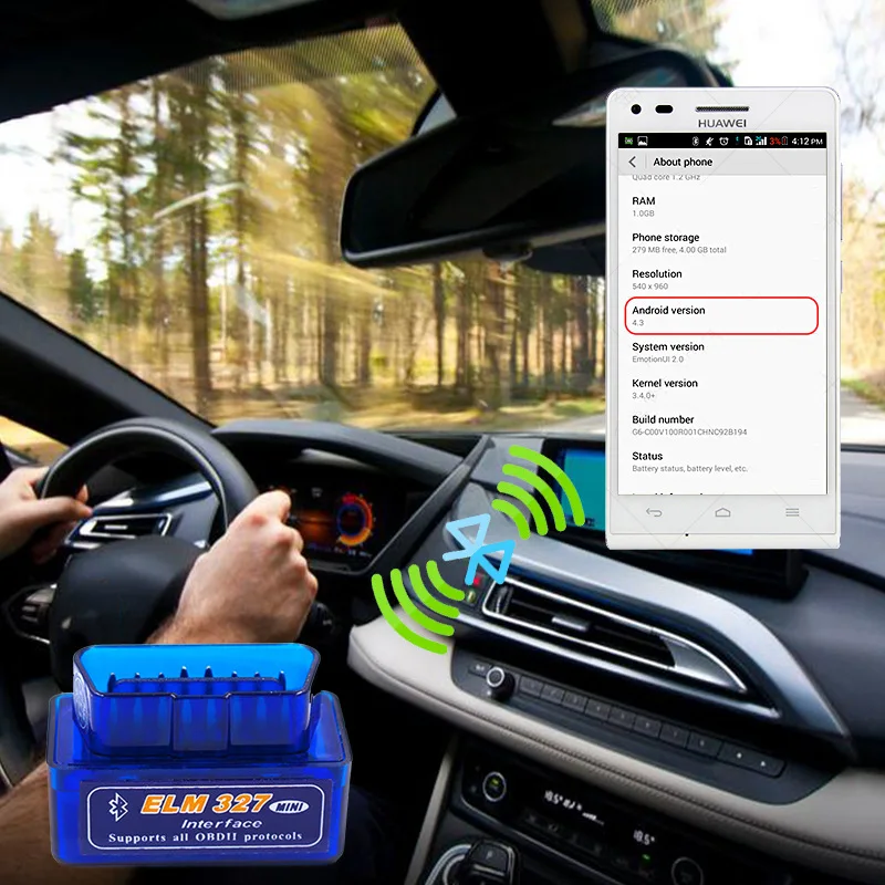 Wireless OBD2 Car Diagnostic Code Reader Tool with WiFi and Bluetooth Connectivity