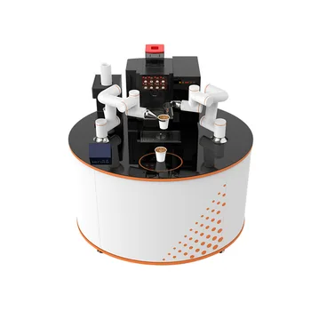 Macchina da caffè da tavolo senza pilota, macchina da caffè intelligente completamente automatica, robot collaborativo per caffetteria ristorante