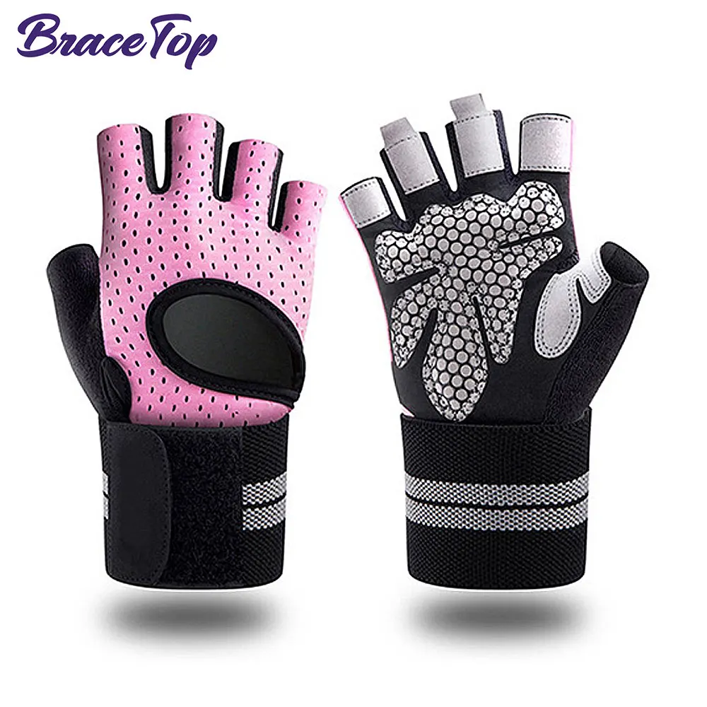 

Fitness Half Finger Gloves Men and Women Wrist Guard Sports Dumbbell Riding Non-Slip Horizontal Bar Exercise Training Cross-Bord