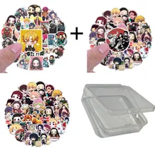 

50Pcs Anime Demon Slayer Graffiti Stickers Box Laptop Luggage Skateboard Computer Decorate PVC Waterproof Decal Toys Kids Cute