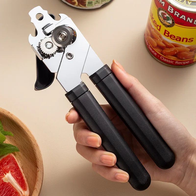 Stainless Steel Multifunctional Can Opener Manual Beer Can Opener Kitchen Gadget Easy to Use Handy Tool for Cans