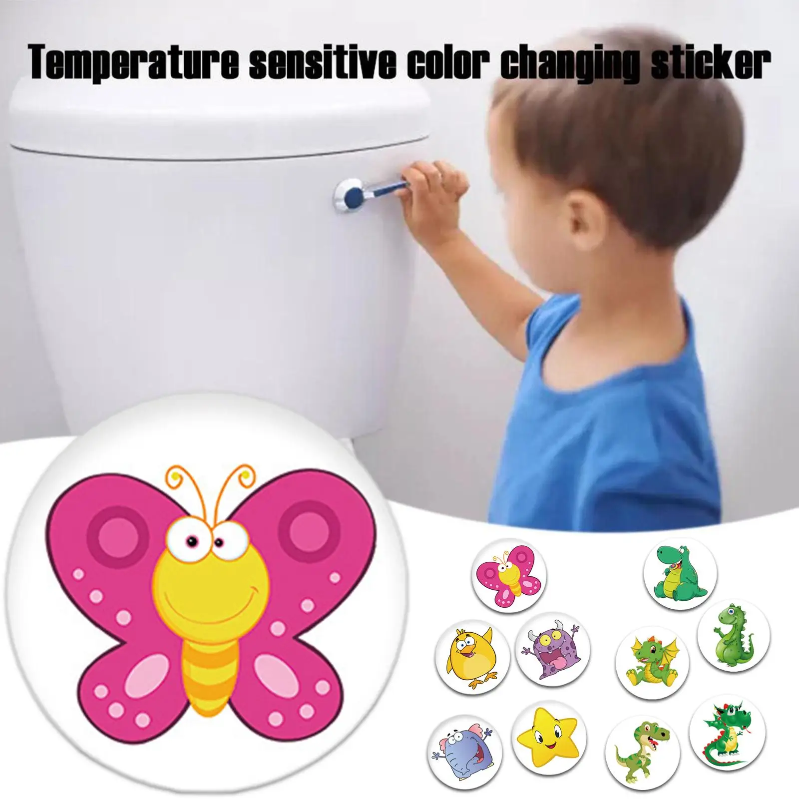 Description Picture 6 of item5PCS Color Changing Toilet Sticker Toddler Potty Training Toilet Color Changing Toilet Sticker Potty Training Seat Magic Sticker