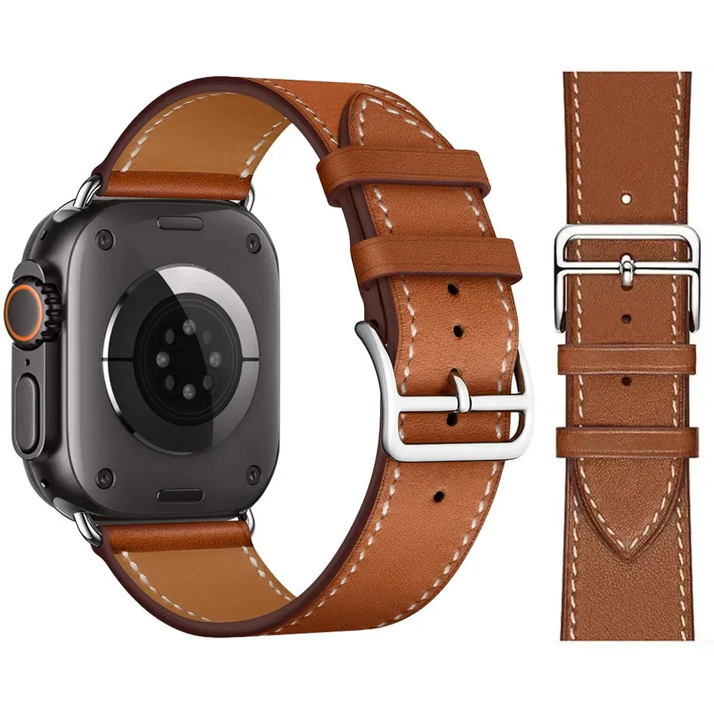 Elegant Leather Strap for Apple Watch - Business Bracelet Edition
