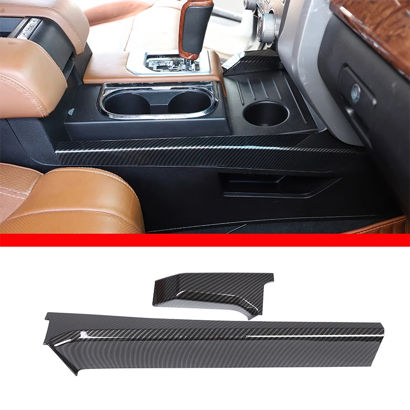 

Automotive Interior ABS Carbon Fiber Car Gear Box Shift Panel Side Cover Trim For Toyota Tundra 2014-2020 Car Accessories