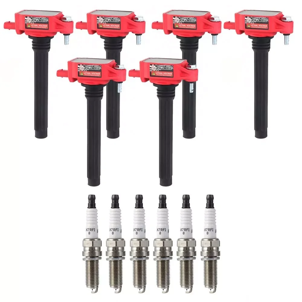 Carbole Heavy Duty Ignition Coil & Iridium Spark Plug for Dodge Grand Caravan 3.6L UF648