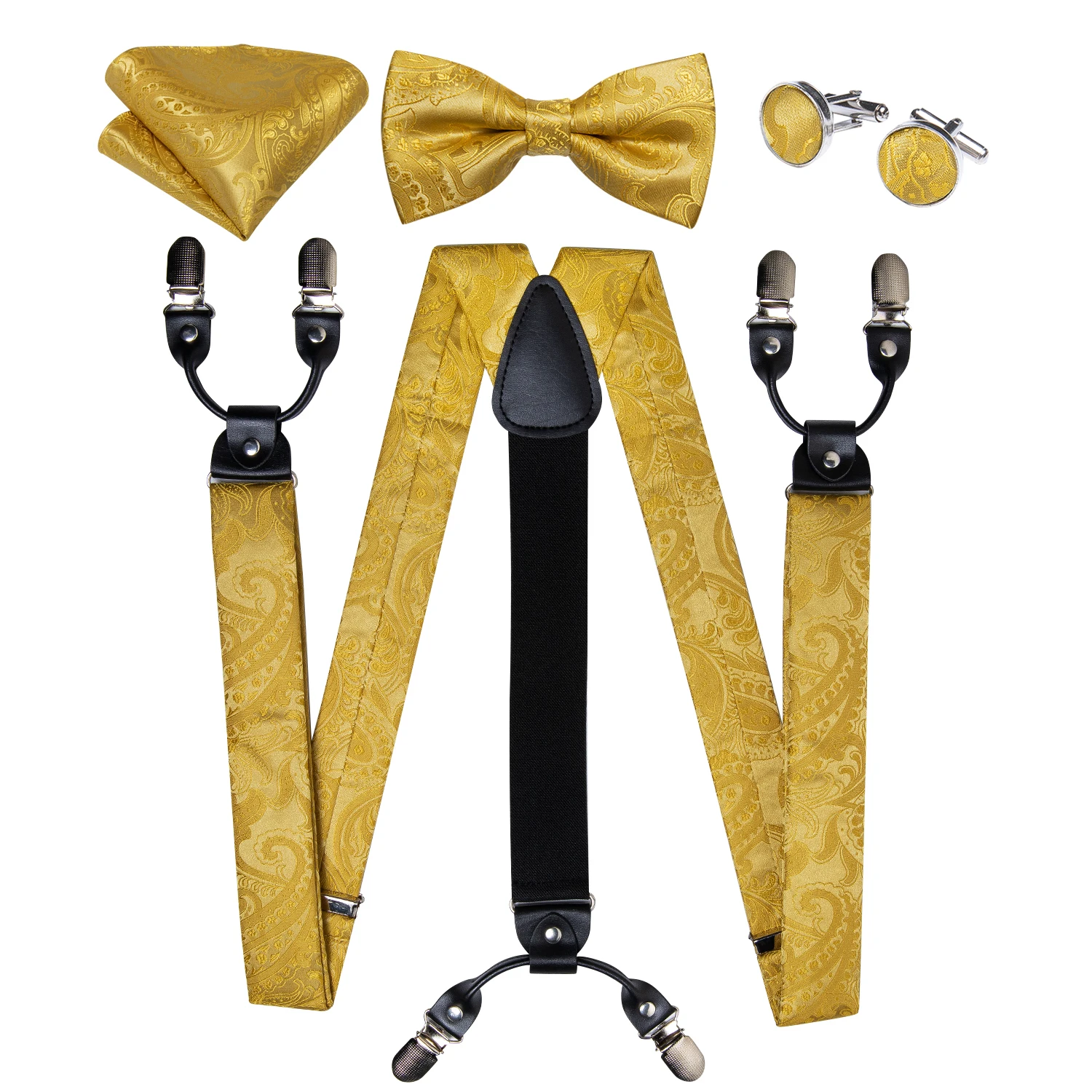 DonDon Set Di Bretelle Eleganti E Papillon Per Uomo, Forma A Y Larghezza 3 5 Cm Fatto A Mano Accessorio Elegante Per Matrimonio Festa Smoking Blu Notte 103134278