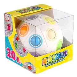 Magic Rainbow Ball Series - Multi - Option Puzzle and Fun Children's Toy Gift (20 hole White)