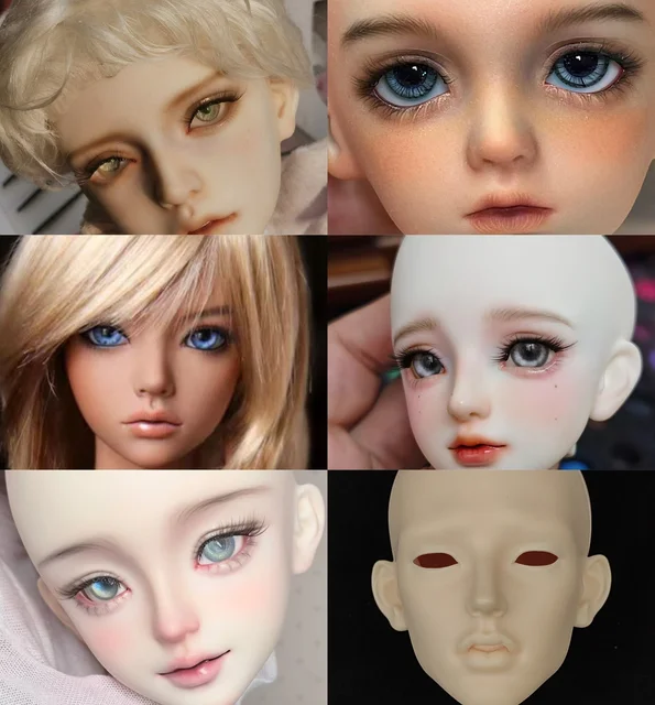 BJD Doll  1/3 1/4 Practice Makeup Resin Toy model Head Accessories Toy 1