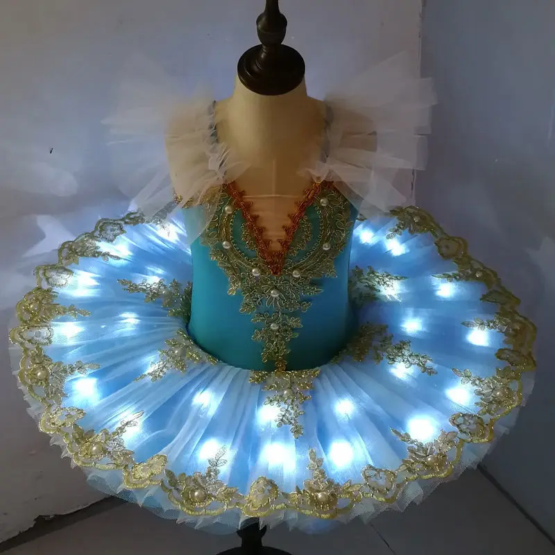 

Детская профессиональная юбка для девочек, длинная балетная пачка, Детский костюм в виде лебедя, танцевальное платье принцессы, одежда для выступлений, балетная одежда